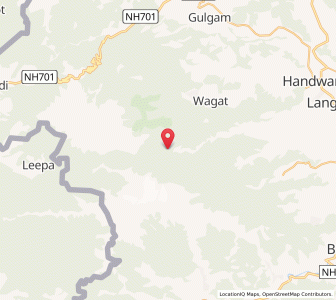 Map of Kashtwar, Kashmir