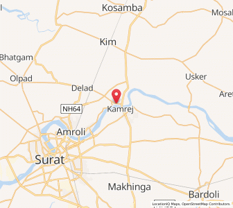 Map of Kathor, Gujarat