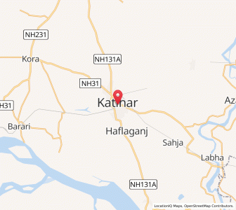 Map of Katihar, Bihar