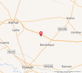Map of Katiya, Uttar Pradesh