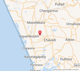 Map of Kattanam, Kerala
