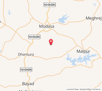 Map of Kau, Gujarat