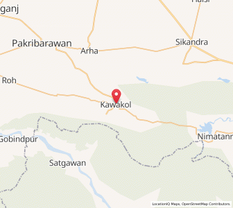 Map of Kaua Kol, Bihar