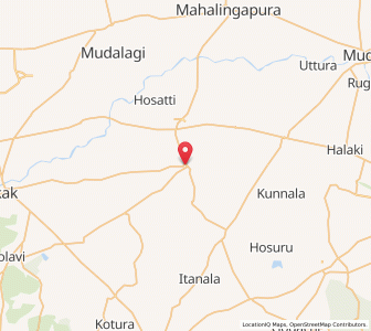 Map of Kaujalgi, Karnataka