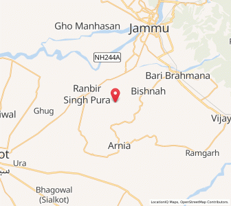 Map of Kaulan, Kashmir
