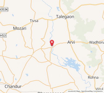 Map of Kaundanpur, Maharashtra