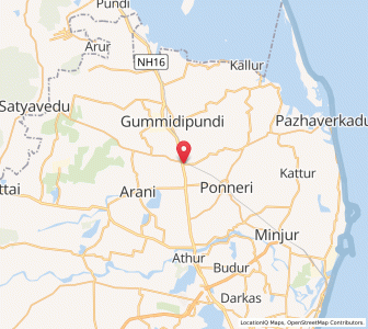 Map of Kavarapettai, Tamil Nadu
