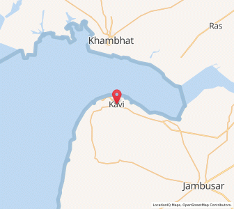 Map of Kavi, Gujarat