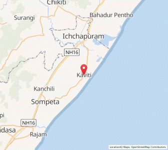 Map of Kaviti, Andhra Pradesh
