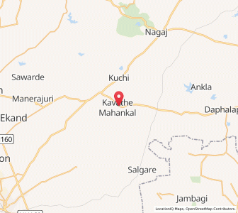 Map of Kavtha Mahankal, Maharashtra