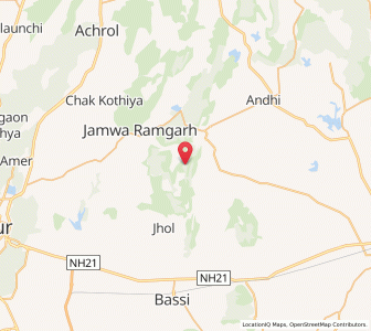 Map of Kawa, Rajasthan
