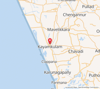 Map of Kayankulam, Kerala