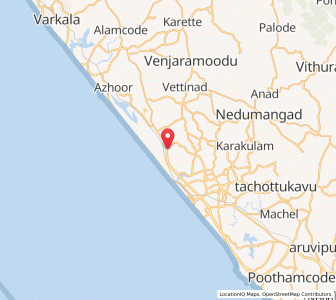 Map of Kazhakuttam, Kerala