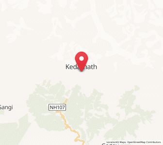 Map of Kedarnath, Uttarakhand