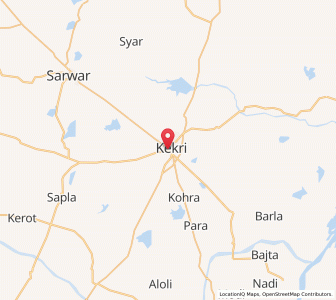 Map of Kekri, Rajasthan