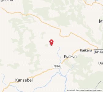 Map of Kelba, Chhattisgarh
