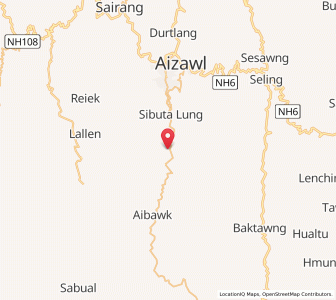 Map of Kelsih, Mizoram