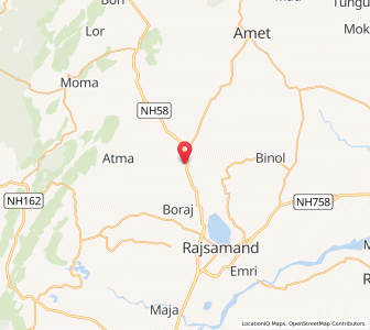 Map of Kelwa, Rajasthan