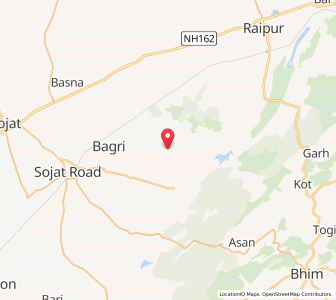 Map of Kelwad, Rajasthan