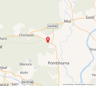 Map of Kelzar, Maharashtra