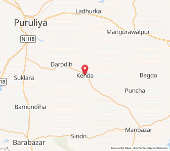 Map of Kenda, West Bengal