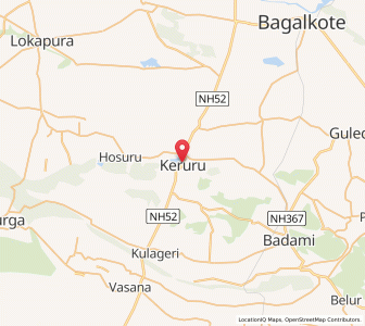 Map of Kerur, Karnataka