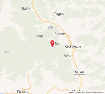 Map of Keshwan, Kashmir