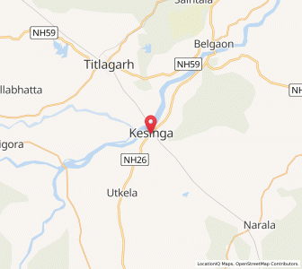 Map of Kesinga, Odisha