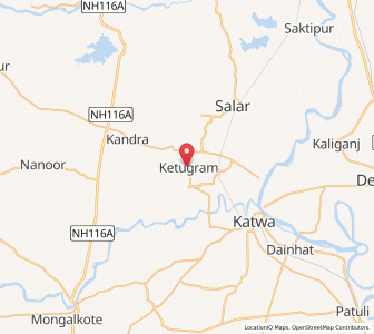 Map of Ketugram, West Bengal
