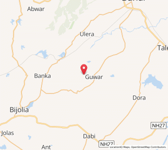 Map of Kevadua, Rajasthan