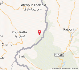 Map of Khad Brahmanan, Kashmir