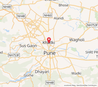 Map of Khadki, Maharashtra