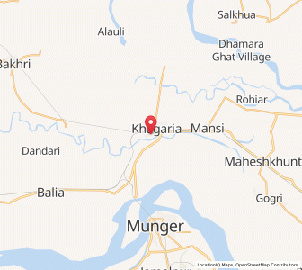 Map of Khagaria, Bihar