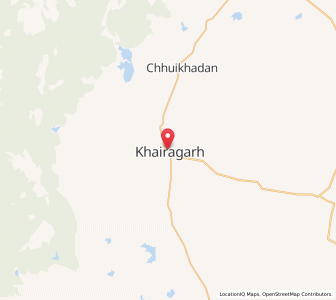 Map of Khairāgarh, Chhattisgarh
