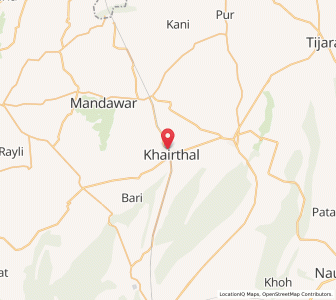 Map of Khairtal, Rajasthan