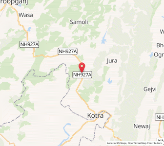 Map of Khajuria, Rajasthan