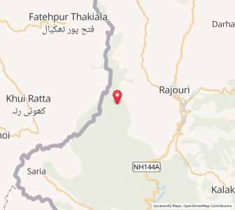 Map of Khajurla, Kashmir