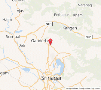 Map of Khalamul, Kashmir