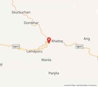 Map of Khalatse, Kashmir