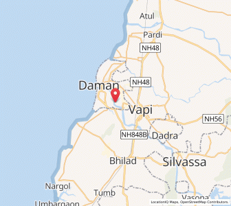 Map of Khali Kachigam, Dadra and Nagar Haveli and Daman and Diu