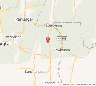 Map of Khalyabari, Tripura