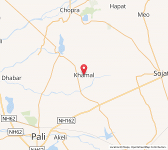 Map of Khamal, Rajasthan