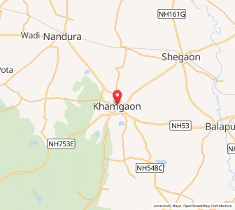Map of Khamgaon, Maharashtra