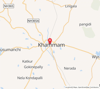 Map of Khammam, Andhra Pradesh