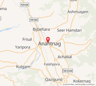 Map of Khanabal, Kashmir