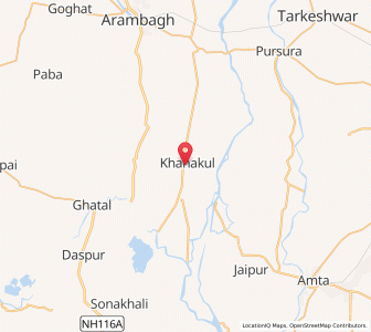 Map of Khanakul, West Bengal