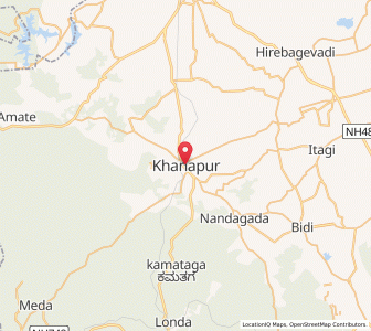 Map of Khanapur, Maharashtra