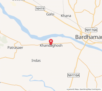 Map of Khandaghosh, West Bengal
