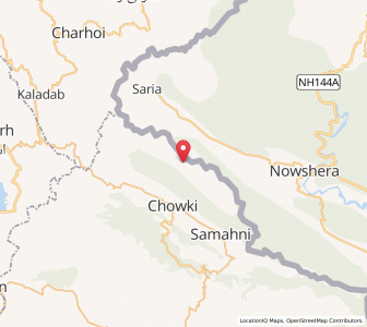 Map of Khandar Nakka, Kashmir