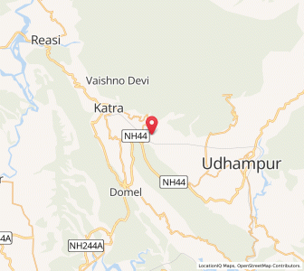 Map of Khandra, Kashmir